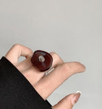 2022 New Arrival Colorful Transparent Acrylic Irregular Geometry Rings for Women Jewelry Party Gifts Fashion Forefinger Rings daiiibabyyy
