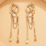 New Gold Color Face Earrings KISS WIFE Abstract Art Drop Earrings for Women Girls Statament Tassel Earrings Exquisite Gift daiiibabyyy