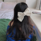 New Fashion Girl Wool Knitted Big Bow Hairpin  Ladies Hair Accessories Knitted Hairpin Hairpin Knitted Hairpin Hair Accessories daiiibabyyy