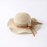 Fashion Women Lace Flowers Church Hat With Floral Summer Wide Brim Cap Elegant Sun Hats Beach Sun Protection Caps daiiibabyyy