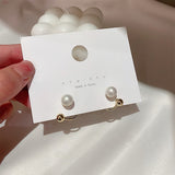 Stud Earrings for Women Simple Light Pearl Earrings 2022 New Style Fashion Delicate Geometry Jewelry Accessories Wholesale daiiibabyyy