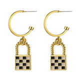 17KM Trendy Geometric Checkerboard Ball Shape Earrings For Women Fashion Colorful Lattice Drop Earrings 2022 Trend Jewelry daiiibabyyy