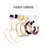 Fashion Gold Hoop Earrings Set Women Pearl Hoop Earrings Oversize Metal Circle Punk Earring 2022 Female Fashion Jewelry Dangler daiiibabyyy
