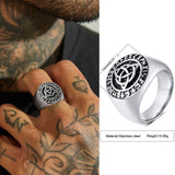 Daiiibabyyy Vintage Ring Man, Stainless Steel Twisted Rope Design Textured Pattern Ring, Men's Jewelry