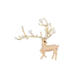 Red enamel Christmas Elk brooch female European and American luxury brooch temperament brooch pin daiiibabyyy
