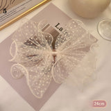 Spring New Oversized Bow Hair Accessories Big Bow Mesh Dots Hair Hoop Oversized Bow Lace  Flower Ribbon Hair Clip Hairpins daiiibabyyy