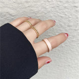 2021 New Gothic Style Three Piece Opening Rings For Woman European and American Wedding Fashion Jewelry Party Sexy Ring sets daiiibabyyy