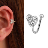 New Fashion Butterfly Clip Earrings Ear hook Copper Ear Clips Earring No Piercing Crystal Ear Cuff For Women Girls Jewelry Gifts daiiibabyyy