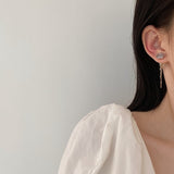HUANZHI  New  Punk Silver Plated Metal Barbed Rose flower Stud Earrings Geometric For Women Girls Party Jewelry daiiibabyyy