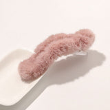 Winter Korean Elegant Plush Duckbill Clips Hair Accessories Solid Color Hair Clips Temperament  Hair Clip Plush Duckbill Clips daiiibabyyy