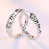 Classic Couple Rings For Men Women CZ Stone Trendy Wedding Lovers' Ring Jewelry Romantic Valentine's Day Present Ring Accessory daiiibabyyy