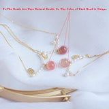 Minimalist Peach Necklace Exquisite Natural Pearl Necklace Metal For Women Fine Glamor Gift Temperament Accessories Romantic daiiibabyyy