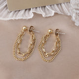 European and American trend of new gothic wind gold chain earrings for women simple light luxury jewelry gift accessories daiiibabyyy