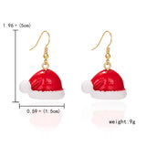 Asymmetry Acrylic Resin Christmas Earrings Cartoon Santa Claus Snowman Xmas Tree Drop Earrings Female Christmas Gifts Jewelry daiiibabyyy