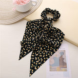 17KM Vintage Black Velvet Bow Elastic Hair Bands For Women Girls Hair Ribbon Scrunchies Hair Tie Headwear Hair Accessories daiiibabyyy