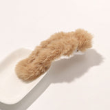 Winter Korean Elegant Plush Duckbill Clips Hair Accessories Solid Color Hair Clips Temperament  Hair Clip Plush Duckbill Clips daiiibabyyy