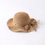 Fashion Women Lace Flowers Church Hat With Floral Summer Wide Brim Cap Elegant Sun Hats Beach Sun Protection Caps daiiibabyyy