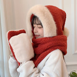 Christmas Cute Snowman Hat Keeps Warm Bonnets for Women Red Witch Hat Designer Riding A Bike To Keep Warm  шапки женские зимой