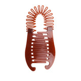 Daiiibabyyy Woman Hair Comb Banana Hairpin Fashion Simple Black Oval PE Plastic Hairpin Vertical Clip Ponytail Holder Hair Accessories