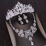 Bridal Jewelry Sets Rhinestone Crowns and Tiaras Necklace Sets for Women Wedding Jewelry Sets Bride Wedding Dubai Jewelry Set