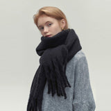 230X45CM Comes with A Warm Atmosphere Scarves Winter Solid Color Cashmere Natural Scarves Women Soft Waxy Warm Long Scarves daiiibabyyy
