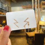 2022 New Contracted Asymmetric Modelling Fresh Temperament Drop Earrings Sweet Metal Tassel Fashion Korean Fine Women Earrings daiiibabyyy