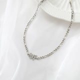 New Necklace Female Fashion Simple Full Diamond Butterfly Sweet Necklace Personality Student Necklace Female Hip-hop Style daiiibabyyy