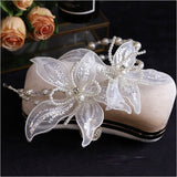 Sequined Lace Flower hairband pearl embroidery headpiece Bridal headpieces Wedding hair jewelry daiiibabyyy