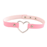 New Women Punk Gothic PU Leather Choker Chain Heart Buckle Collar Necklace Fashion Party Jewelry Neck Accessories 2022 daiiibabyyy