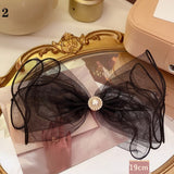 Spring New Oversized Bow Hair Accessories Big Bow Mesh Dots Hair Hoop Oversized Bow Lace  Flower Ribbon Hair Clip Hairpins daiiibabyyy