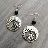 Daiiibabyyy Witchy Crescent Moon Rainbow Quartz Stone Earring Wicca Healing Crystal Magic Protection Celestial Statement Jewelry Women Gift