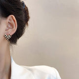 17KM Trendy Geometric Checkerboard Ball Shape Earrings For Women Fashion Colorful Lattice Drop Earrings 2022 Trend Jewelry daiiibabyyy