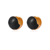 New Classic Copper Ear Buckle Earrings for Women Trendy Gold Color Hollow Circle Earrings Punk Hip Hop Gift Jewelry Accessories daiiibabyyy