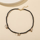 17KM Y2K Style Flower Beaded Necklace for Women Bohemian Colorful Short Beaded Pearl Choker Necklace Female Jewelry daiiibabyyy