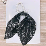 2022  Pearl Elastic Rubber Bands For Girl Bow Print Fashion Hair Accessories Hair Ties 2021 New Korea Women Hair Ropes 28 Style daiiibabyyy