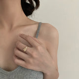 Rings for Women Light Luxury Geometric Belt Style Ring Crystal Fashion Simple Party Jewelry Accessories Wholesale daiiibabyyy