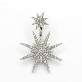 Beautiful Shiny Star Hanging Earrings for Women Statement Fashion Funny Female Earring Sparkle Crystal Star Geometry Jewelry Za daiiibabyyy