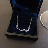 Korean Simple Titanium Steel Butterfly Necklace For Women 2022 New Ins Fashion Trend Clavicle Chain Net Red High-End Accessories daiiibabyyy