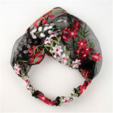 Ruoshui Summer Woman Elegant Lace Hairband Floral Headband Turban Women Headwear Hair Accessories Girls Bezel Fashion Bandana daiiibabyyy