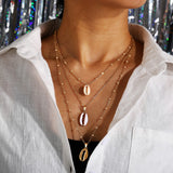 Multi-layer Shell Pendant Necklace for Women Choker Goth Aesthetic Boho Vintage Collier Femme Fashion Summer Jewelry Goth daiiibabyyy