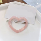 Fashion Hair Accessories Geometric Frog Clip Love Heart Shape Hair Clip Acetate Barrette Acrylic Leopard Tortoiseshell Hairpins daiiibabyyy