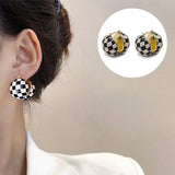 17KM Trendy Geometric Checkerboard Ball Shape Earrings For Women Fashion Colorful Lattice Drop Earrings 2022 Trend Jewelry daiiibabyyy