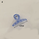 New Ins Large Geometric Hollow Square Tortoiseshell Transparent Blue Acetate Hair Clip Hair Claw for Women Hair Accessories daiiibabyyy