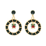2022 New Christmas Earrings Crystal Snowman Creative Christmas Tree Drop Earrings For Women Girl Party Accessories Jewelry Gifts daiiibabyyy