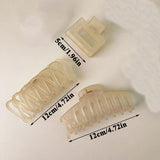 Korean Ins Elegant Hair Accessories Geometric Barrettes Simple Blue and White Hair Claws Transparent Frosted Hair Clip daiiibabyyy