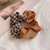 2022 Houndstooth Bow Streamers Hair Ring Ribbon Girl Hair Bands Scrunchies Ponytail Hair Bows Girl Holder Rope Hair Accessories daiiibabyyy