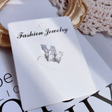Daiiibabyyy 1Pcs Gradient Crystal Butterfly Stud Earrings For Girl Titanium steel Helix Screw Piercing Ear Bone Nails Tragus Earring Jewelry