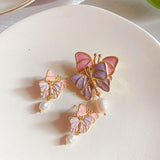 New Fashion Zinc Alloy Pearl Exquisite Butterfly Insect Brooch Hot Sale Party Jewelry Clothing Accessories Gift Girl daiiibabyyy