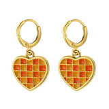 17KM Trendy Geometric Checkerboard Ball Shape Earrings For Women Fashion Colorful Lattice Drop Earrings 2022 Trend Jewelry daiiibabyyy