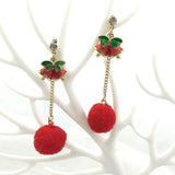 New Cute Pompon Snowman Christmas Tree Drop Earrings Fashion Snowflake Santa Claus Christmas Earrings For Women Party Jewelry daiiibabyyy
